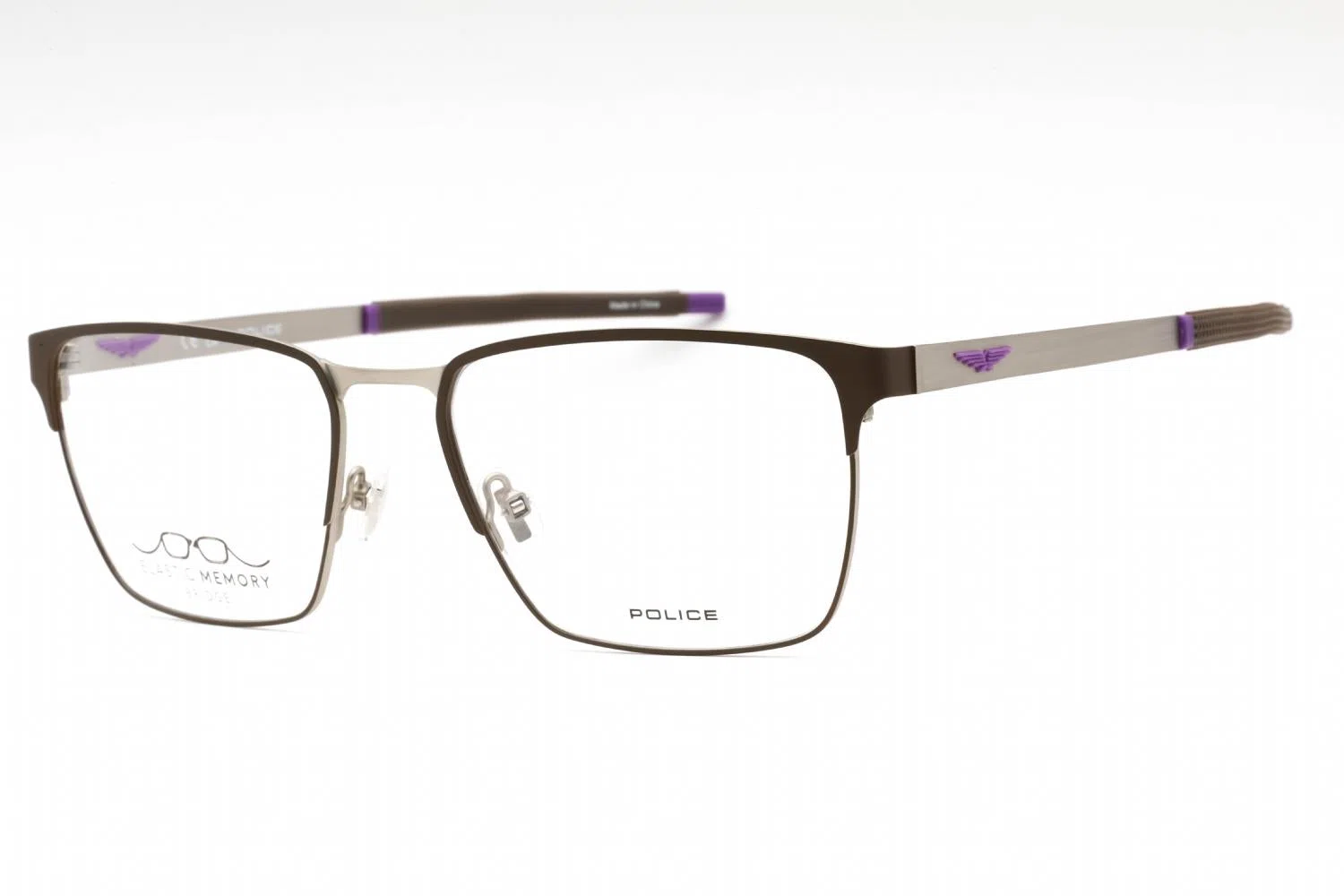 Police VPLG79 Eyeglasses - Brown Silver
